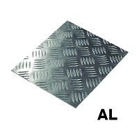 Рифленый алюминиевый лист 2х1200х3000 квинтет